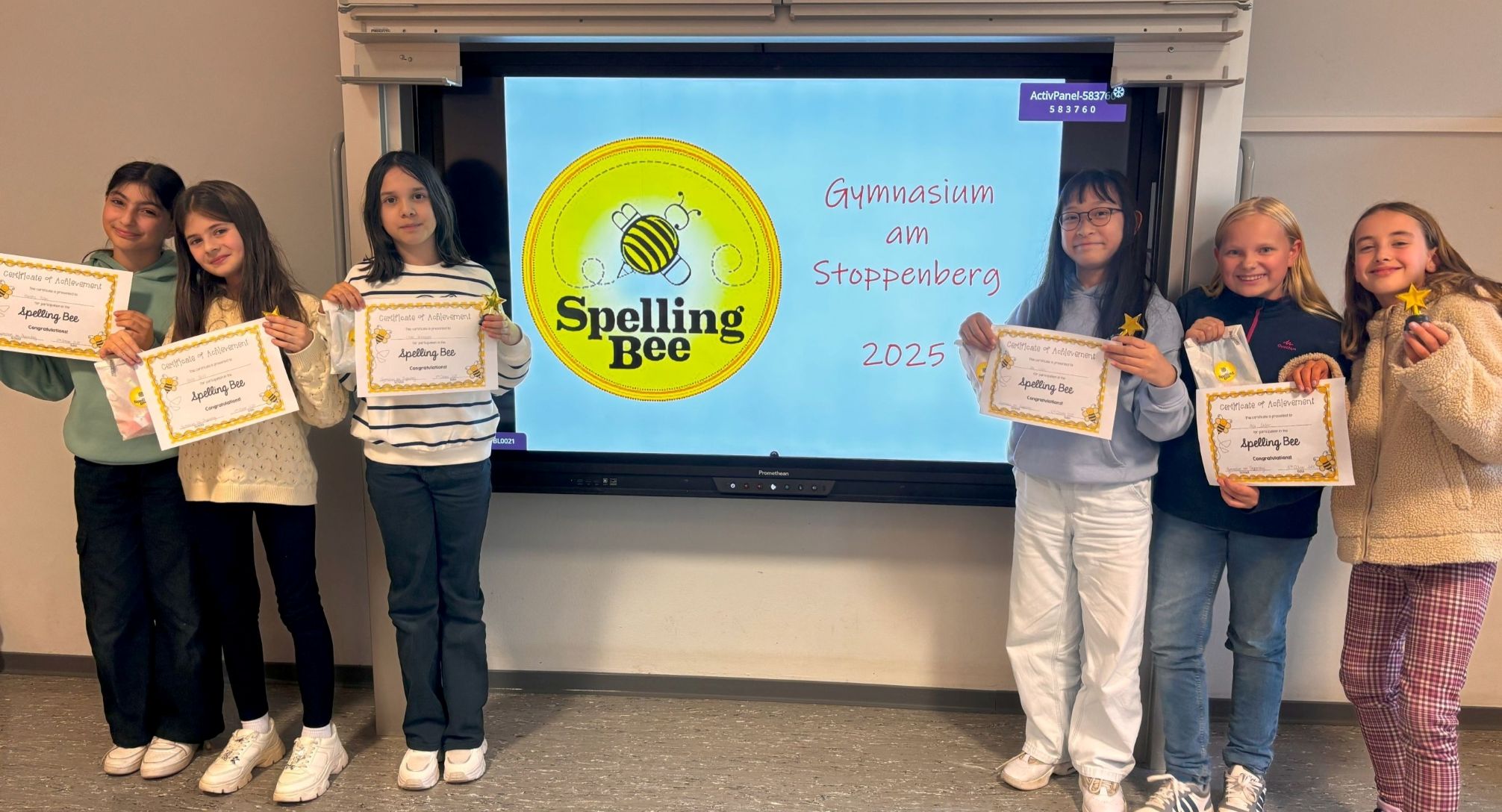 Spelling Bee Wettbewerb der Klasse 5